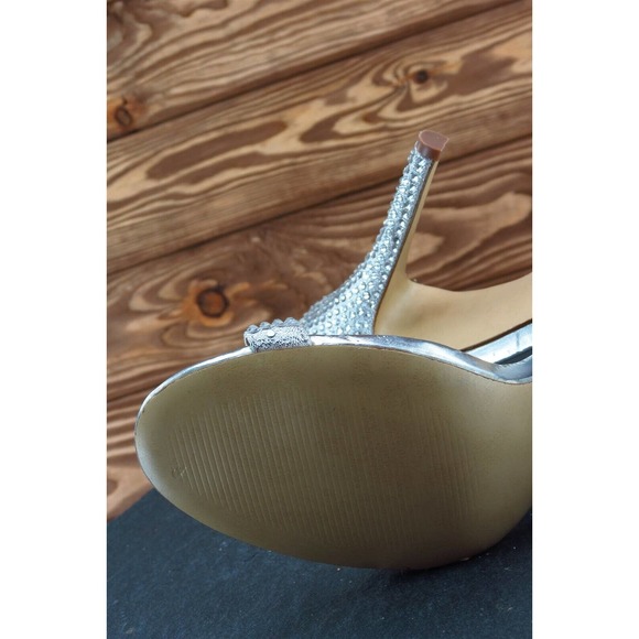 Steve Madden Size 8 M Silver Ankle Strap‎ Synthetic Women Sandal Shoes - Picture 6 of 7